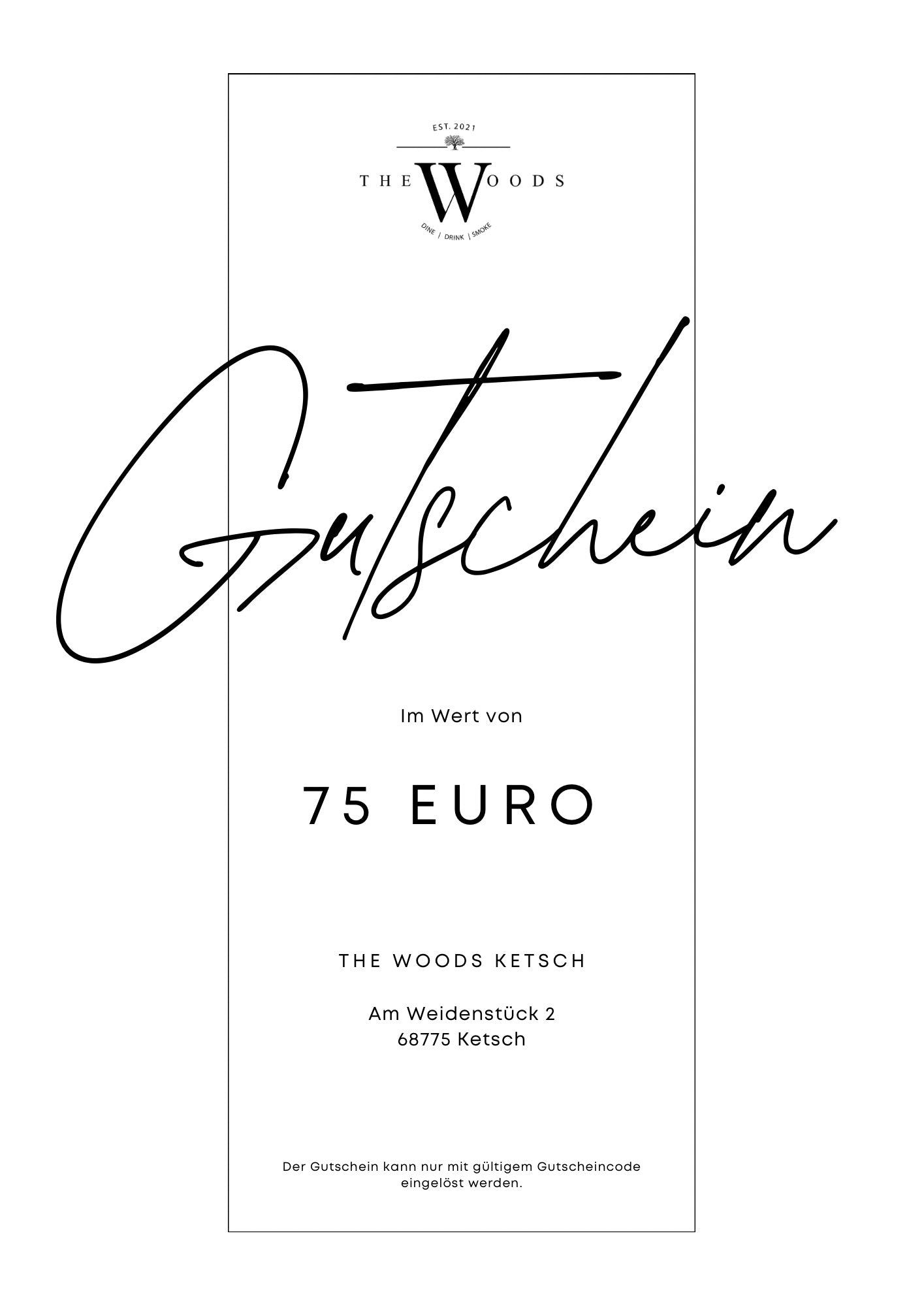 The Woods Gutscheine
